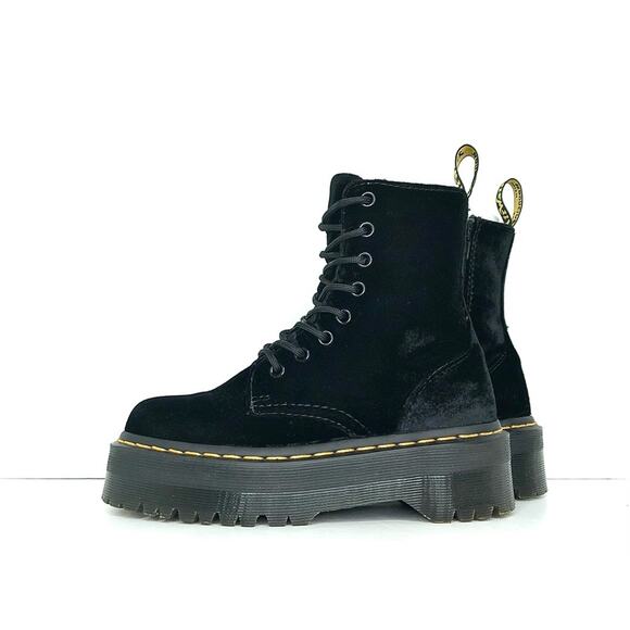 Dr Martens Jadon Ze You Velvet Platform Ankle Boots Women’s 5 Shoes - Picture 4 of 11